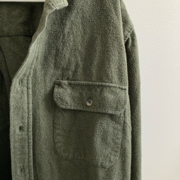 Vintage oversized green flannel shirt - Picture 3 of 6